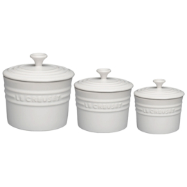 Conjunto Porta Condimentos Branco Le Creuset 3 peças