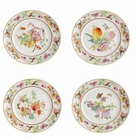 Conjunto Pratos Rasos Paço Real Vista Alegre 4 peças