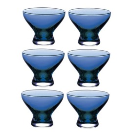 Conjunto Taças de Sobremesa Nadia Azul 6 Peças