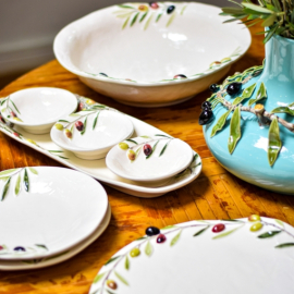 Conjunto Travessa com 3 Taças Olival Bordallo Pinheiro