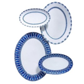 Conjunto Travessas Ovais Azure Vista Alegre 4 Peças