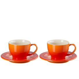 Conjunto Xícaras Cappuccino Laranja Le Creuset 2 peças
