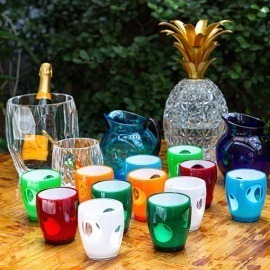 Copo Fisheye Fluo Laranja Acrílico Mario Luca Giusti