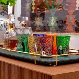 Copo Goti Di Murano Âmbar Zafferano