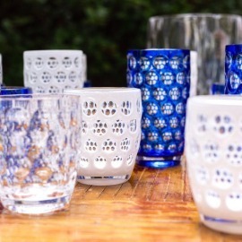 Copo Lente Branco Acrílico Mario Luca Giusti 