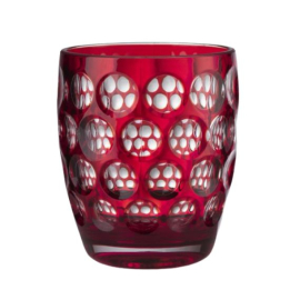 Copo Lente Vermelho Acrílico Mario Luca Giusti 