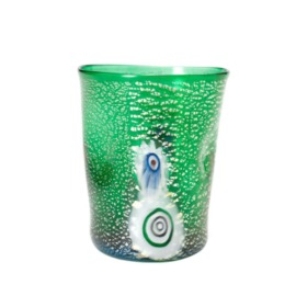 Copo Goti Di Murano Verde Zafferano