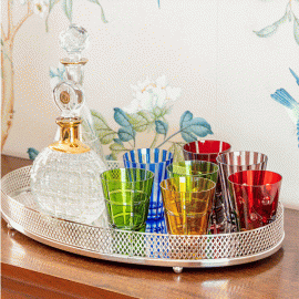 Copo Whisky Lapidado Vermelho Strauss