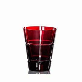 Copo Whisky Lapidado Vermelho Strauss