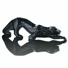 Escultura Lalique Pantera Preta 