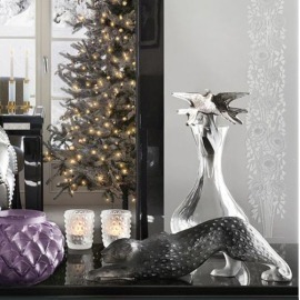 Escultura Lalique Pantera Cinza 