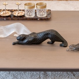 Escultura Lalique Pantera Preta 