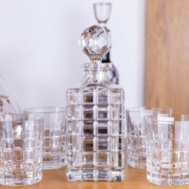 Estojo com Licoreira e 4 Copos Baixos Helsinky Cristal Vista Alegre