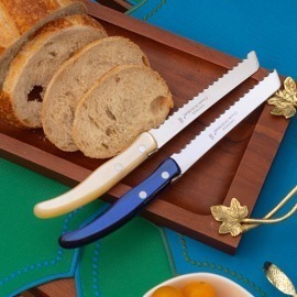 Faca Para Pão Claude Dozorme Laguiole Azul Escuro