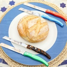 Faca para Pão Claude Dozorme Laguiole Vermelho