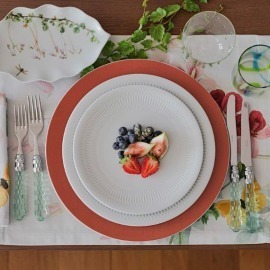 Faqueiro Cristallo Bugatti 12 Peças Verde 