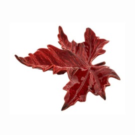 Folha Vermelha 21cm Gudrun Claudia Schiffer by Bordallo Pinheiro 