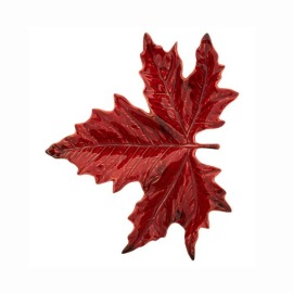 Folha Vermelha 21cm Gudrun Claudia Schiffer by Bordallo Pinheiro 