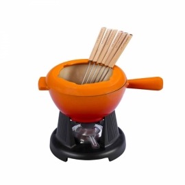 Fondue Queijo e Carne Laranja Le Creuset
