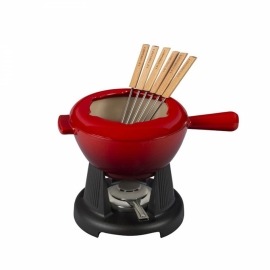 Fondue Queijo e Carne Vermelho Le Creuset