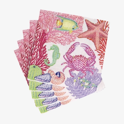 Produto 20 Guardanapos de Papel para Lanche 16x16 The Sea Caspari