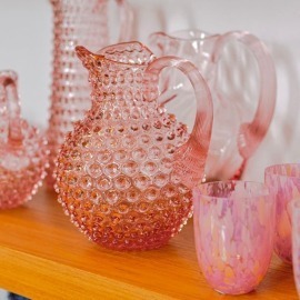 Jarra Abacaxi Cristal Rosa 2L