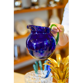 Jarra Pallina Azul com Verde Acrílico Mario Luca Giusti