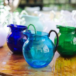 Jarra Pallina Turquesa com Ruby Acrílico Mario Luca Giusti