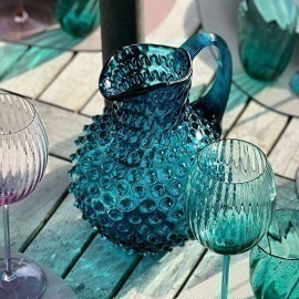 Jarra Abacaxi Cristal Azul Dusty 2L