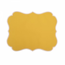 Jogo Americano Retangular Arabesco Amarelo