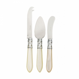 Conjunto Facas para Queijos Aladdin Bugatti 3 peças Madrepérola