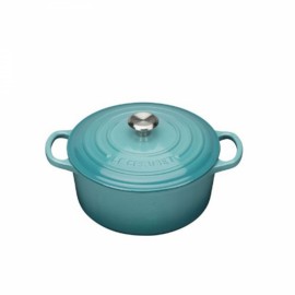 Panela Redonda Signature Azul Caribe n°20 Le Creuset