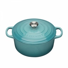 Panela Redonda Signature Azul Caribe n°26 Le Creuset