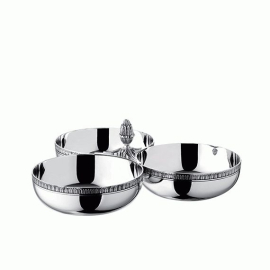 Petisqueira Tripla Malmaison Prata Christofle
