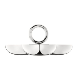 Petisqueira Tripla Pequena Vertigo Prata Christofle