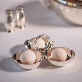 Petisqueira Tripla Pequena Vertigo Prata Christofle