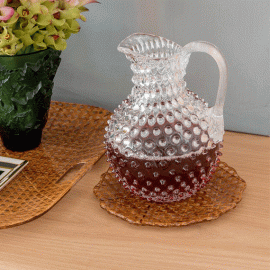 Porta Jarra Spisani Rattan Acrílico