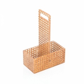 Porta Talher Alto Spisani Rattan Acrílico