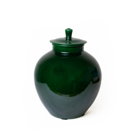 Pote com Tampa Esmeralda