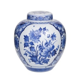 Potiche Royal Delft Peônia 