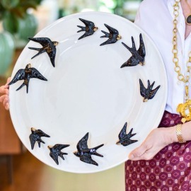 Prato Andorinhas Bordallo Pinheiro