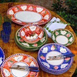 Prato Fundo Capri Gallina Azul