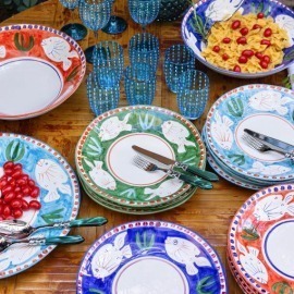 Prato Sobremesa Capri Poseidon Turquesa 