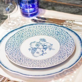 Prato Sobremesa Coralina Azul Vista Alegre 