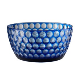 Saladeira Lente Azul Acrílico Mario Luca Giusti 