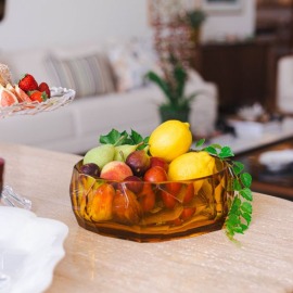 Saladeira Supernova Âmbar Acrílico Mario Luca Giusti