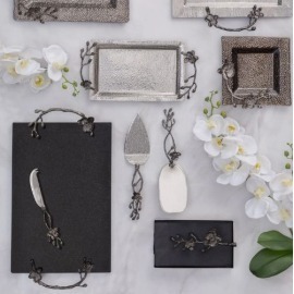 Tábua para Queijo Orquídea Black G Michael Aram