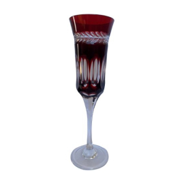 Taça Champagne Overlay Vermelho Strauss
