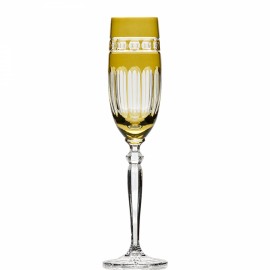 Taça Champagne Charlotte Verde Oliva Cristal