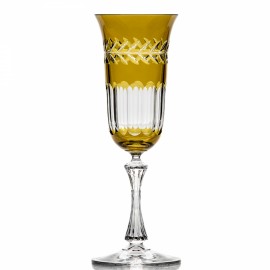 Taça Champagne Vitória Verde Oliva Cristal